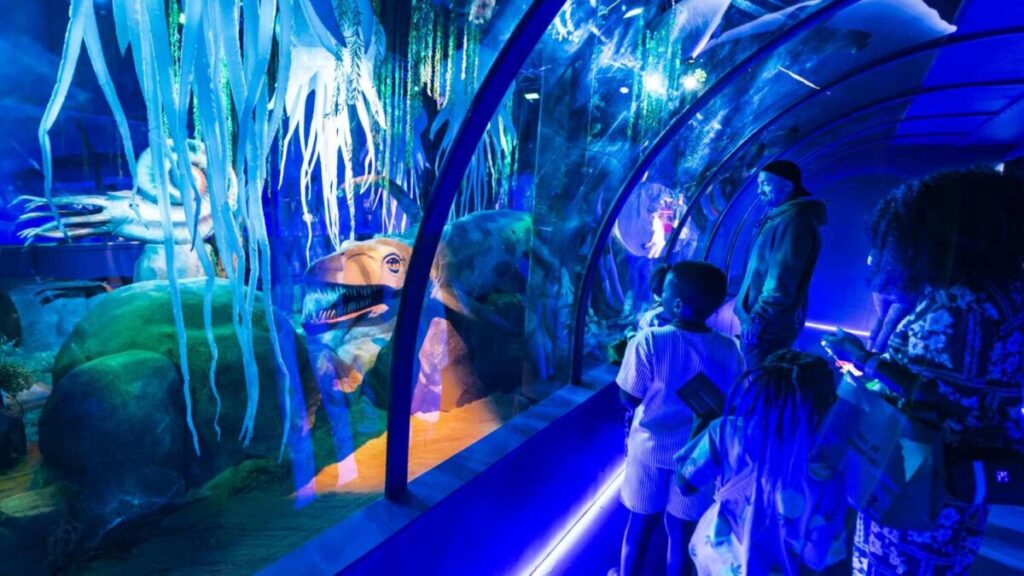 dinoasaur aquarium scenic world